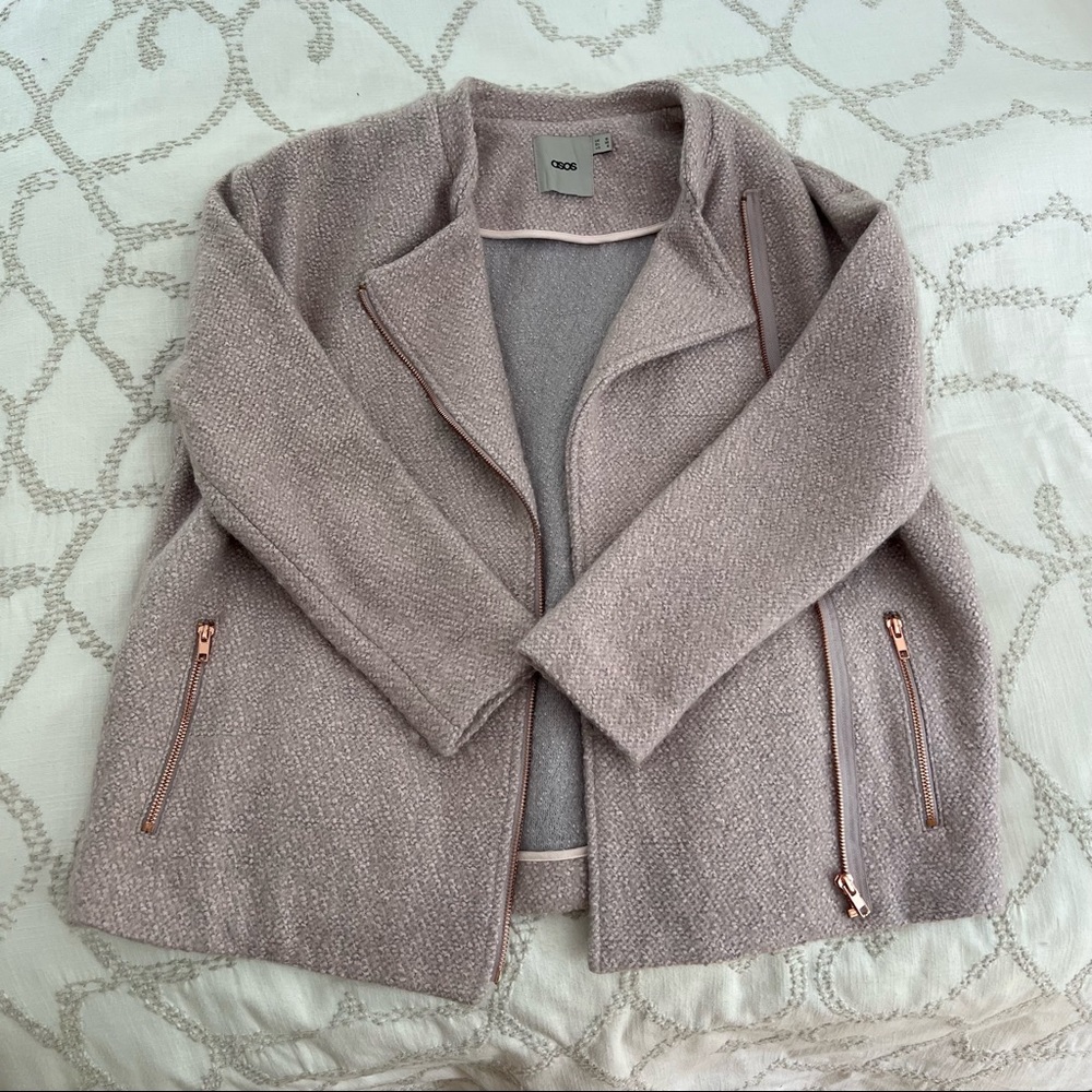 ASOS lilac tweed coat